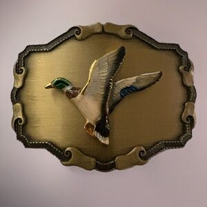 Vintage Raintree Brass Duck Belt Buckle  1977-1978